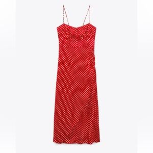 Red Polka Dot Slip Dress from Zara